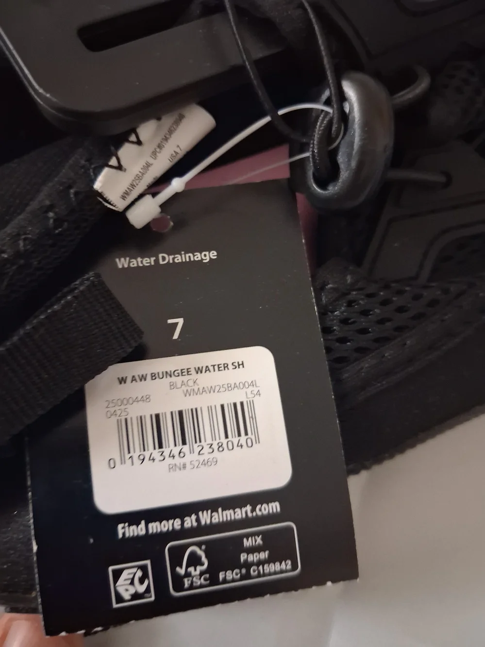 Kids Black Active Water Shoes - Size 7